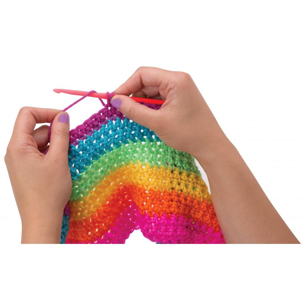 Набор для вязания крючком - Радужный шарф, от 8 лет  